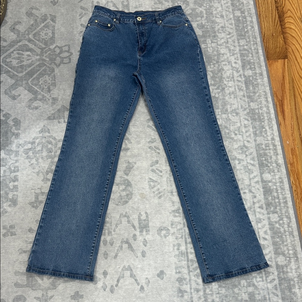 Diane Gilman Dark Blue Flare Jeans